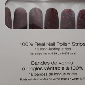 Black and red nail strips